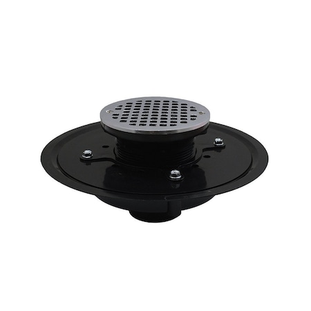 Jones Stephens 3in. Heavy Duty ABS Drain Base with 3-1/2in. Plastic Spud and 6in. Chrome Plated Strainer D51041
